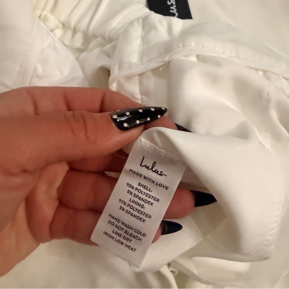 Lulus White Wide Leg Pants XS – High Waist Dressy Trousers NWT - Picture 10 of 11